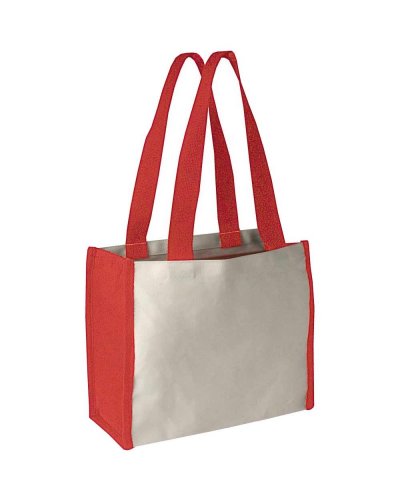 Shopper con tasca esterna Rosso