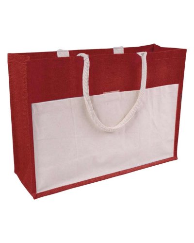 Borsa con soffietto interno cerato Rosso