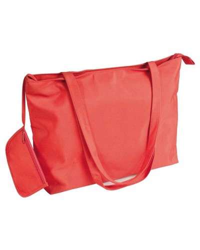 Borsa da spiaggia con borsellino Rosso