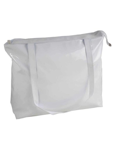 BORSA MARE IN PVC LUCIDO Bianco