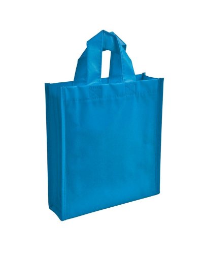 BORSA SHOPPER IN TNT LAMINATO Celeste