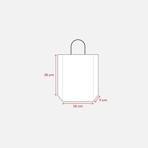 Shopper carta laminata 26x35x11cm con biglietto auguri - 77g