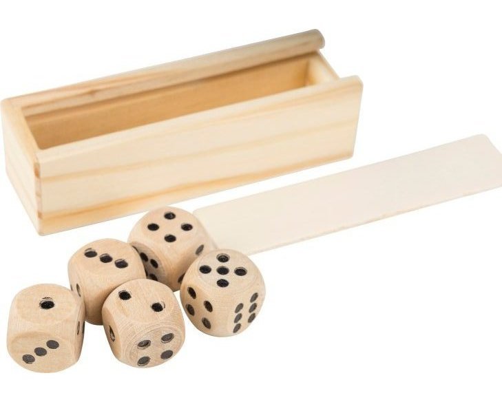 Gioco dei dadi in legno di faggio celine