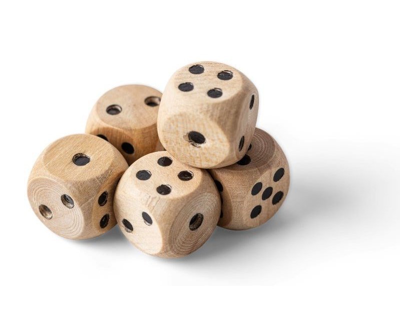 Gioco dei dadi in legno di faggio celine