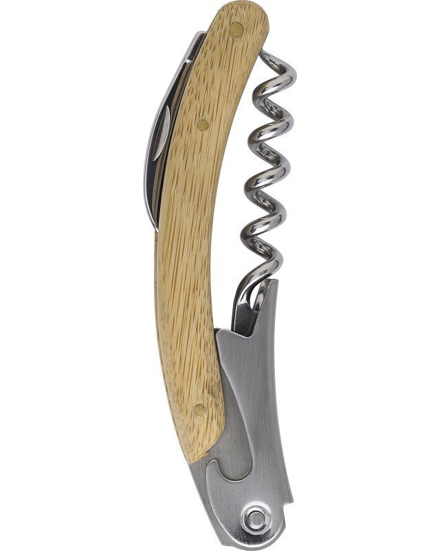 Coltello da cameriere, in bamboo e acciaio inox lenny