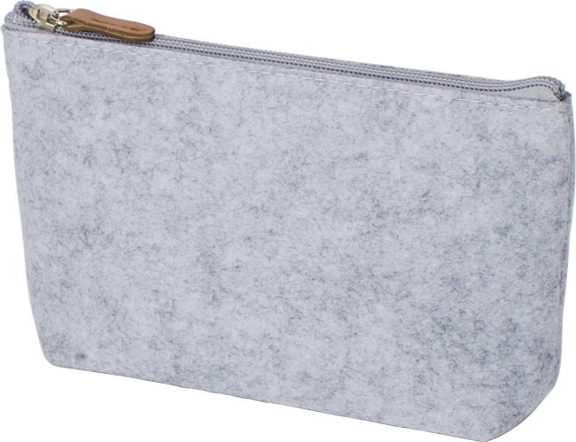 Pochette cosmetica lucy | feltro riciclato | dettagli in similpelle