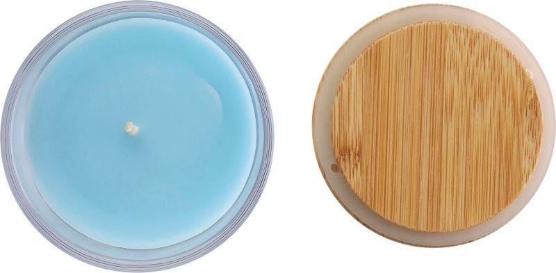 Candela riven | vetro con coperchio bambù