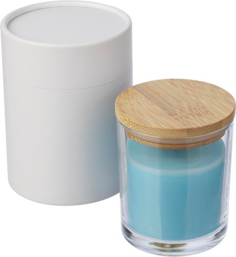 Candela riven | vetro con coperchio bambù
