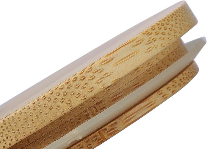 Candela riven | vetro con coperchio bambù
