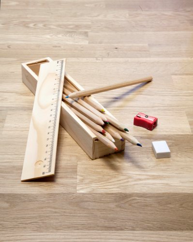 Set da disegno carmelita | scatola di legno