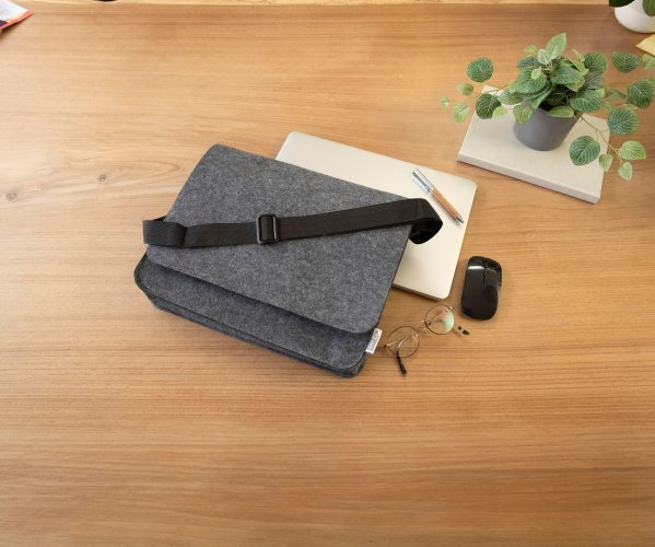 Borsa per laptop layla | feltro riciclato | 15 pollici | velcro