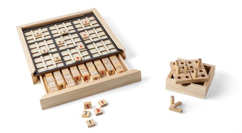 Mini set sudoku in legno di pino kenza