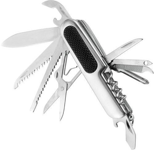 Coltellino tascabile 10 funzioni, in acciaio inox carol