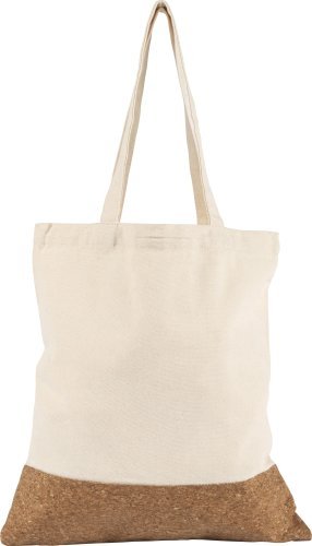 Shopping bag in cotone con base in sughero dalia