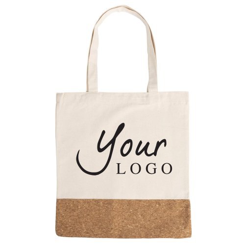 Shopping bag in cotone con base in sughero dalia