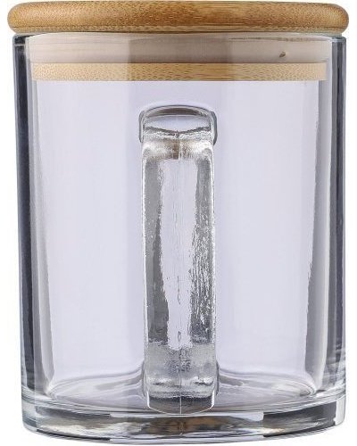Tazza ashley | vetro riciclato | coperchio bambù | 300 ml
