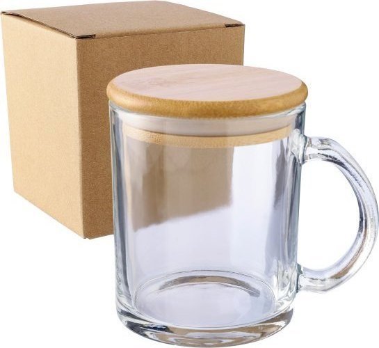 Tazza ashley | vetro riciclato | coperchio bambù | 300 ml