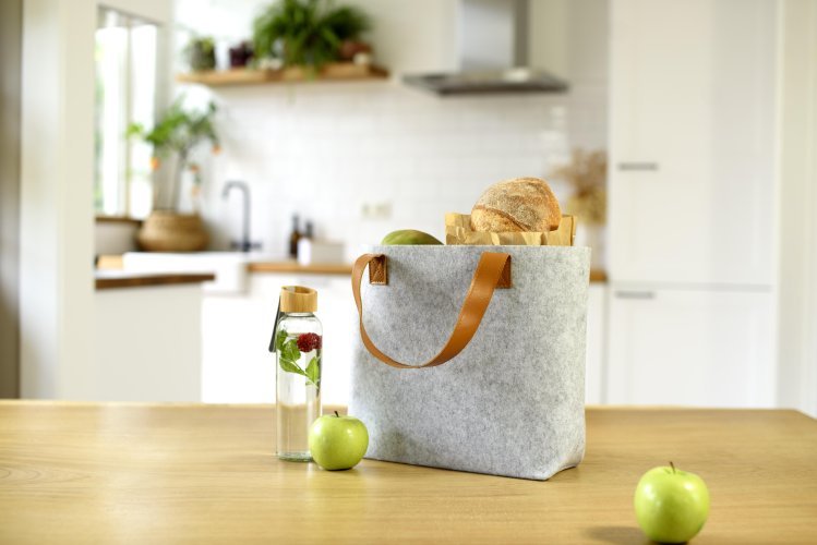 Shopper hunter | feltro riciclato | manici lunghi