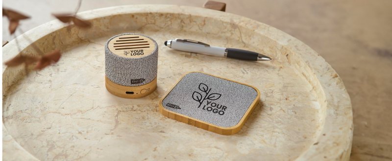 Caricatore wireless moses | bambù | rpet | 15w
