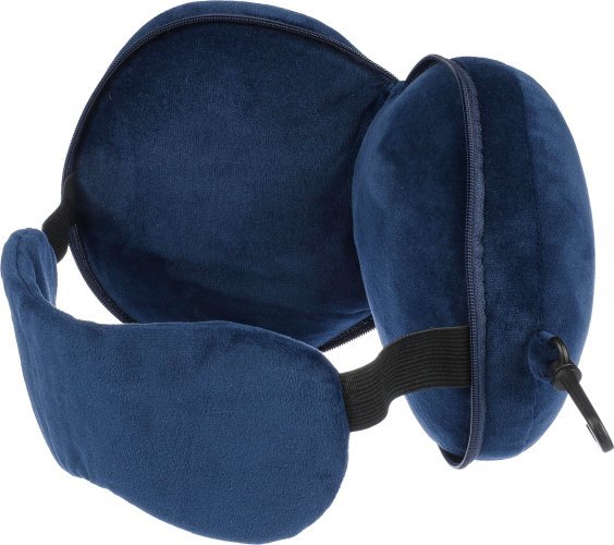 Cuscino da viaggio leontine | 2 in 1 con maschera per dormire