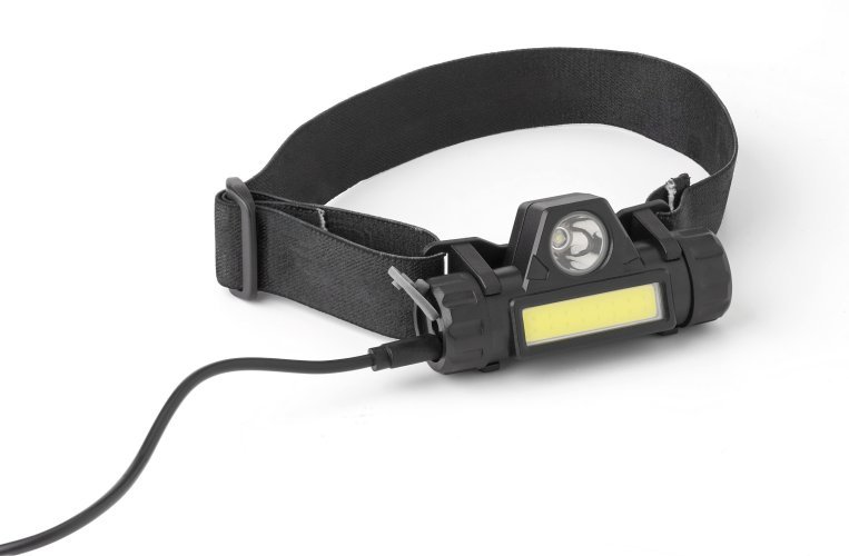 Torcia frontale mina | plastica | led + cob | ricaricabile usb-c