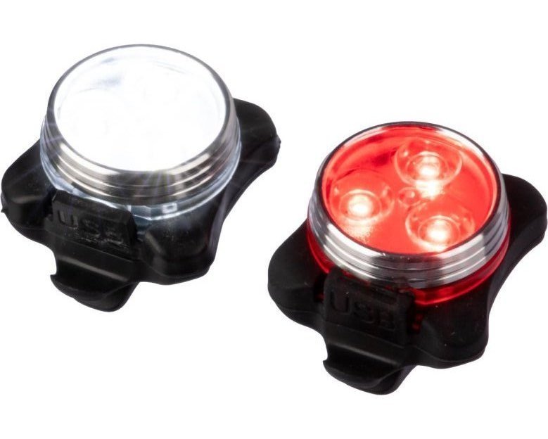 Set di luci per bici elisabeth | plastica e silicone | ricaricabile | 4 modalità