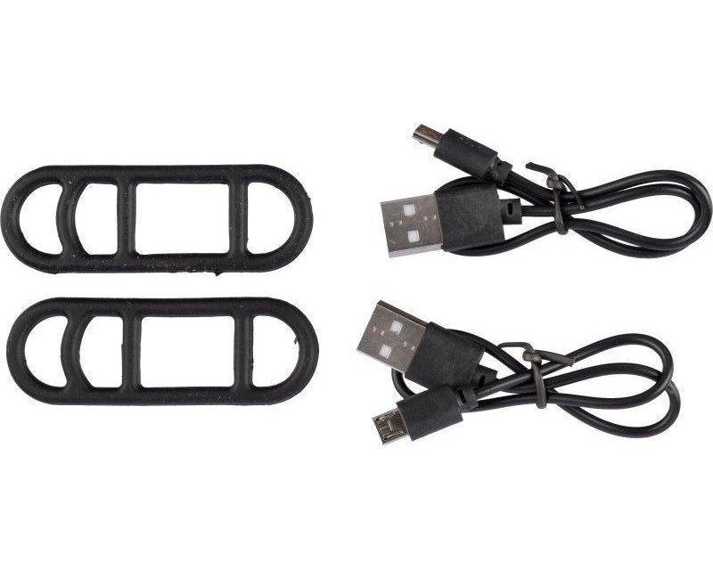 Set di luci per bici elisabeth | plastica e silicone | ricaricabile | 4 modalità