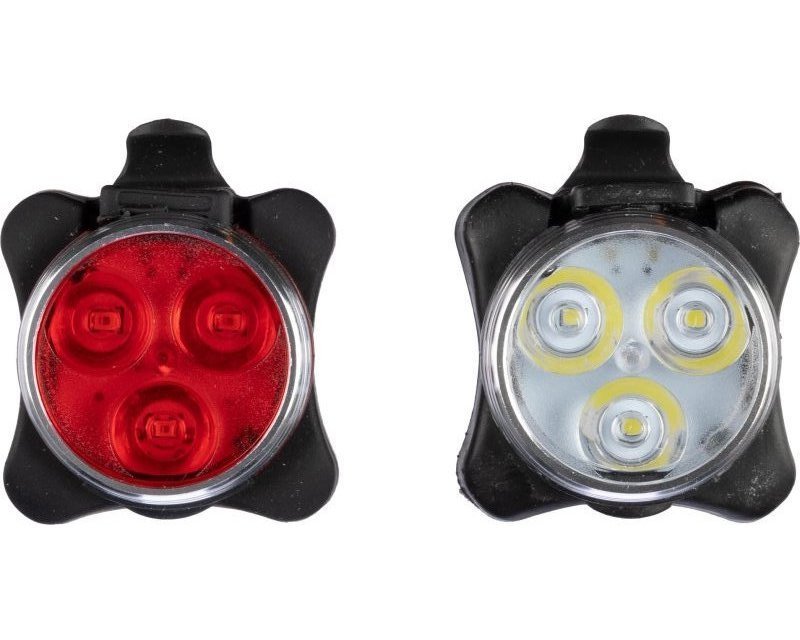 Set di luci per bici elisabeth | plastica e silicone | ricaricabile | 4 modalità