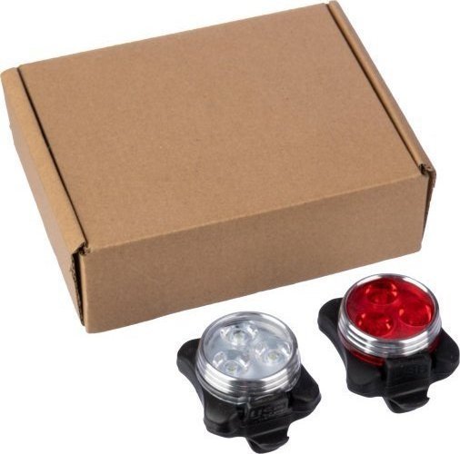 Set di luci per bici elisabeth | plastica e silicone | ricaricabile | 4 modalità