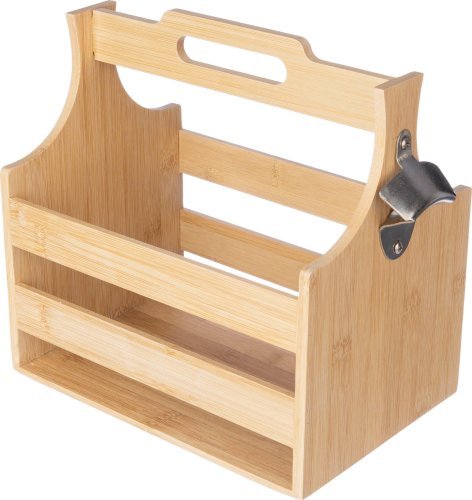 Portabottiglie hans | bambù | con apribottiglie