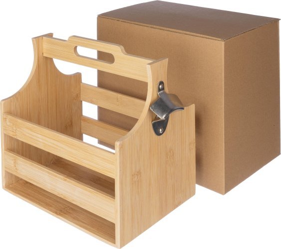 Portabottiglie hans | bambù | con apribottiglie