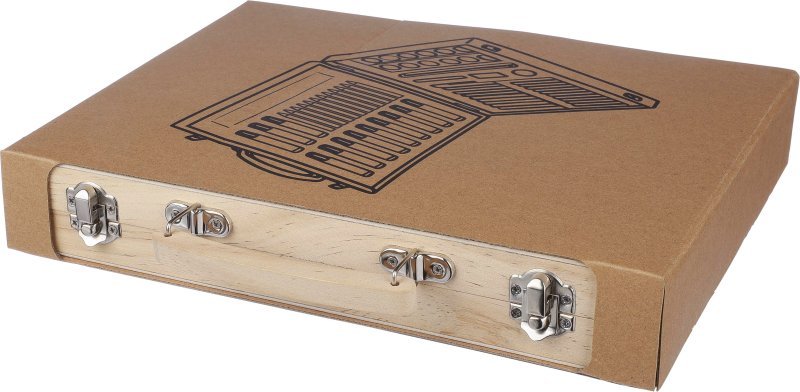 Set da disegno thessaly | valigetta in legno | 66 pezzi