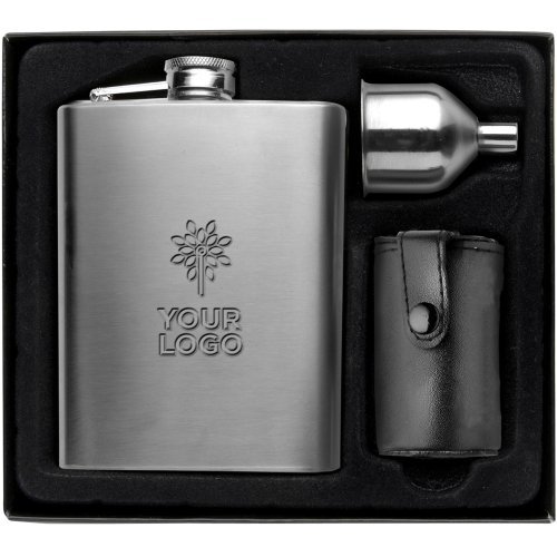 Set fiaschetta brittany | inox 304 | 220 ml | 4 bicchieri