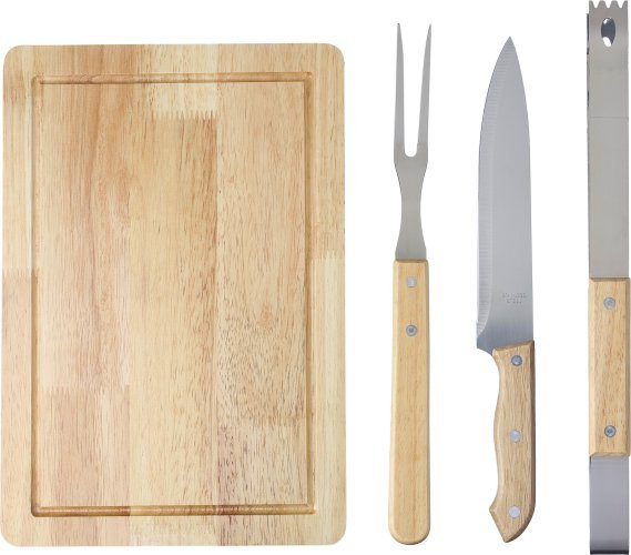 Set da barbecue kathleen | acciaio inox | 4 pz | borsa in poliestere