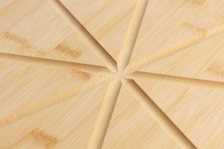 Tagliere per pizza vale | bambù | con tagliapizza e spatola