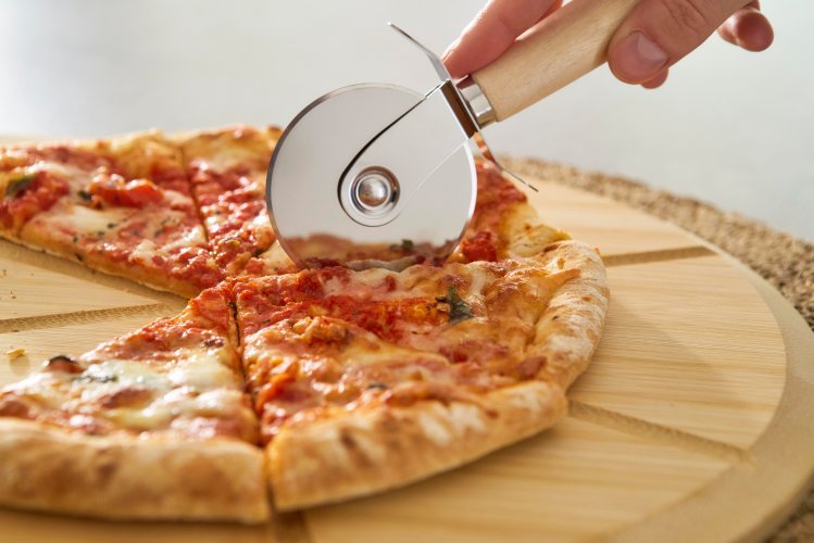 Tagliere per pizza vale | bambù | con tagliapizza e spatola