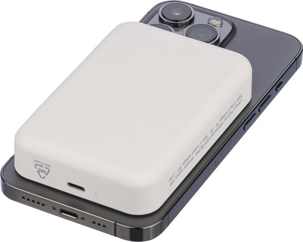 Power bank con caricatore wireless meno | riciclato | 10.000 mah | compatibile con magsafe