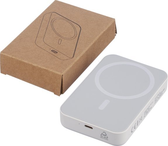 Power bank con caricatore wireless meno | riciclato | 10.000 mah | compatibile con magsafe