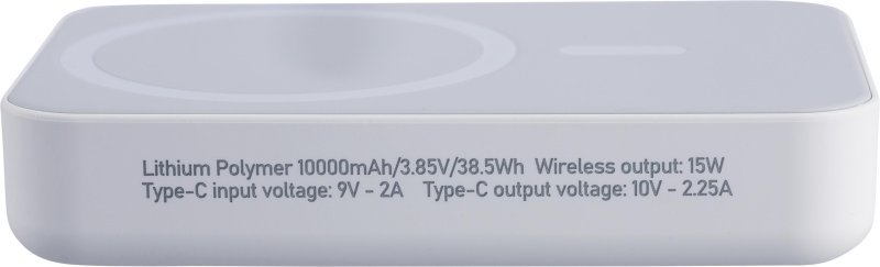 Power bank con caricatore wireless meno | riciclato | 10.000 mah | compatibile con magsafe