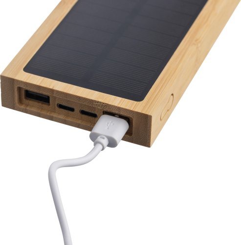 Power bank elz | bambù | solare | 10.000 mah