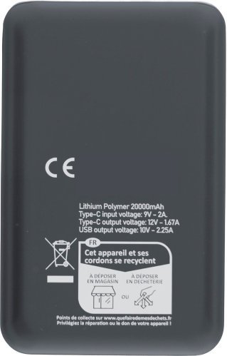 Power bank rayen | riciclato | 20.000 mah