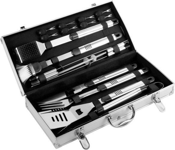 Set da barbecue dawn | acciaio inox | valigetta