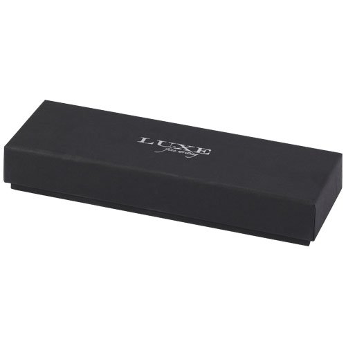 Set regalo con penna a sfera e penna roller in alluminio riciclato lucetto (inchiostro nero)