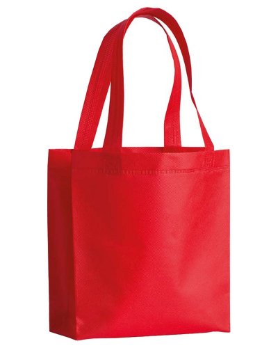 Mini borsa shopper in TNT termosaldato Rosso