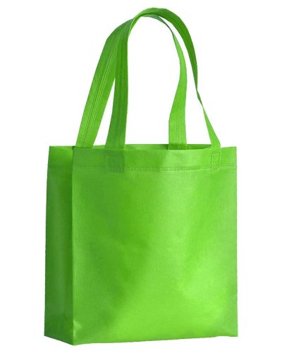 Mini borsa shopper in TNT termosaldato Verde mela