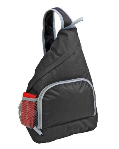 Mochila de un solo hombro con bolsillo delantero Nero