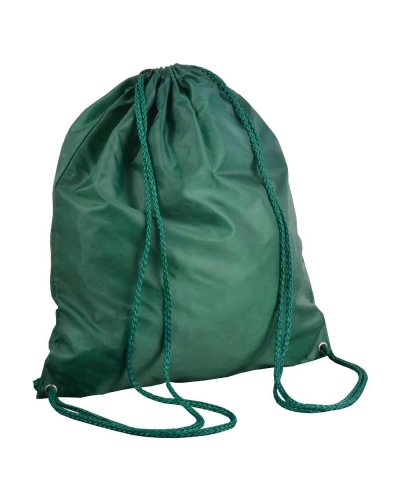 Sacchette personalizzate con logo in poliestere Verde Scuro