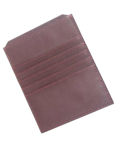 PORTA CARTE DI CREDITO IN PELLE RICICLATA Rosso