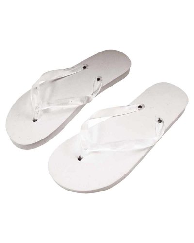 CIABATTE INFRADITO IN POLIETILENE E PVC Bianco