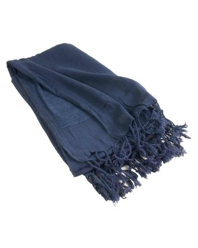 Pareo con spugna di cotone e microfibra Blu scuro